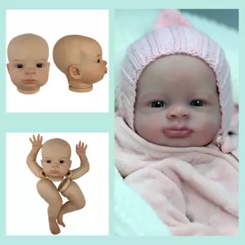 18 дюймов Lanny Bebe Reborn Kits окрашенные/неокрашенные с открытыми глазами Несобранные куклы комплекты детали игрушки Аксессуары Набор Baby Reborn