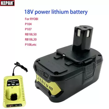 18 В литий-ионный аккумулятор 6 Ач для RYOBI P108 18 В One + Plus инструменты P104 P107 RB18L50 RB18L20 P108 и т. д. Быстрая доставка