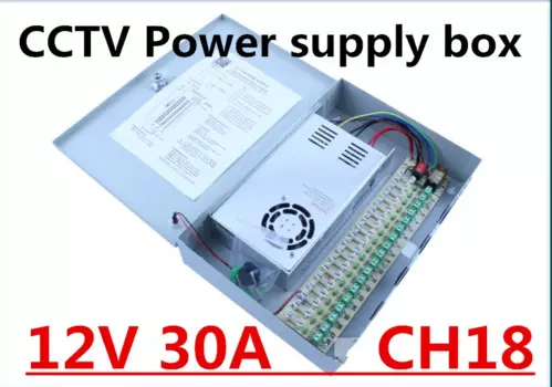 18CH 12V 30A CCTV Блок питания/12В 30A 360W монитор питания Авто-сброс/переключатель питания 18 портов CCTV