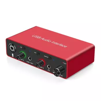 192 кГц USB аудиоинтерфейс звуковая карта XLR интерфейс студия для профессионального оборудования для записи подкастов