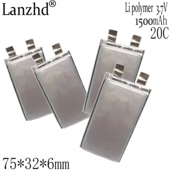 1-10 шт., литий-полимерный аккумулятор 603275, 3,7 в, 1500 мАч, 20C