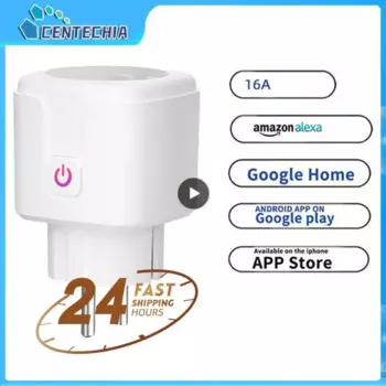 1 ~ 10 шт. огнезащитная розетка Wi-Fi Smart Life, стандартная розетка ЕС 16a, умная розетка 100-240 В, голосовое управление с измерением мощности