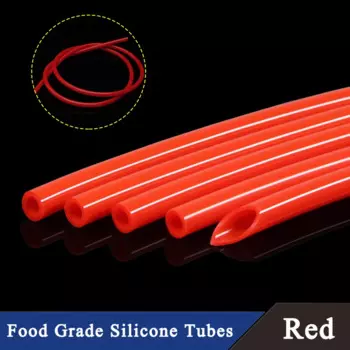 1~10M Red Food Grade Silicone Tube Rubber Hose ID0.5~32mm Flexible Aquarium Air Irrigation Pipes Water Connector Garden Hoses