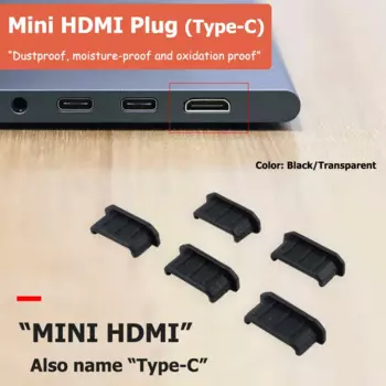 1-20 шт. мини-порт HDMI Type-C интерфейс противопыльная заглушка для ноутбука пылезащитная пробка универсальная вилка для ноутбука водонепроницаемый чехол для компьютера