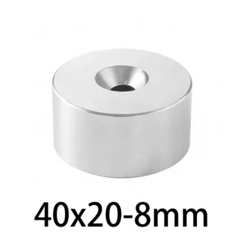 1/2/3/5 шт., круглый неодимовый магнит NdFeB, 40x20-8 мм