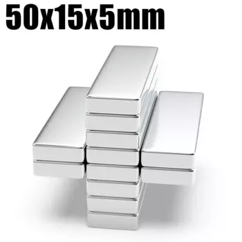 1/2/5/10/20 шт. 50x15x5 N35 неодимовый магнит 50 мм X 15 мм X 5 мм NdFeB блок супер мощный сильный постоянный магнитный imanes