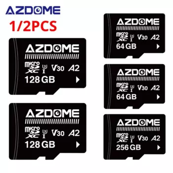 1/2 шт. оригинальная карта AZDOME Micro SD 256 ГБ 128 ГБ 64 ГБ 32 ГБ высокоскоростная карта памяти для адаптеров AZDOME Dash Cam класса 10 U3