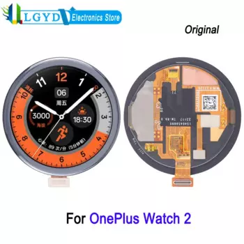1,43 дюймовый AMOLED экран для OnePlus Watch 2, умные часы, дисплей, сенсорный экран и дигитайзер, полная сборка, запасная часть для ремонта