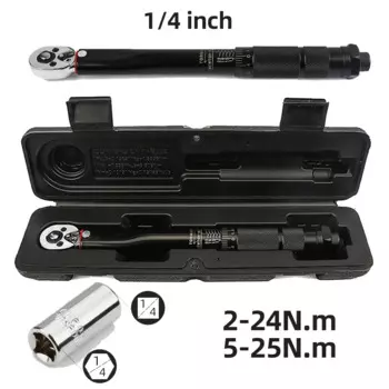 1/4'' 2-24N.m/5-25N.m динамометрический ключ предустановленный велосипед крутящий момент ключ точный обратимый ключ трещотка профессиональный автомобильный велосипед инструмент
