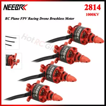 1/4 шт. NEEBRC 2814 1000KV Outrunner бесщеточный двигатель 3-4S для радиоуправления с неподвижным крылом FPV гоночный дрон самолет 12x6 пропеллер ESC игрушечные детали