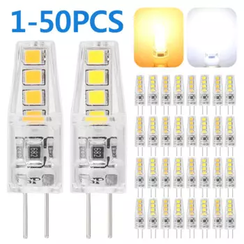 1-50Pcs Dimmable G4 COB LED Light Bulbs 12V 220V Volt 2W Lamp Replace 8LED Incandescent Halogen Chandelier Lighting Decorative