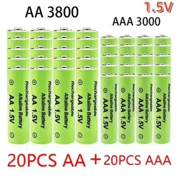 1,5 в AA + AAA NI MH перезаряжаемая батарея AA AAA Щелочная стандартная батарея для детских игрушек Часы MP3-плеер заменяемая никель-металлогидридная батарея