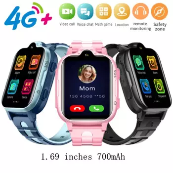 1,69-дюймовый HD-экран Смарт-часы для детей 4G Голосовой вызов SOS WiFi GPS LBS Камера местоположения Дистанционные детские часы для телефона для Android IOS