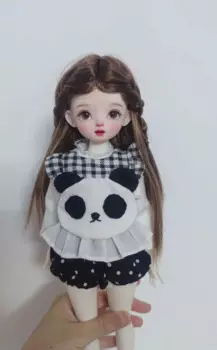 1/6 1/4 BJD молочный Шелковый парик, Красивые коричневые кукольные волосы, бесплатная доставка