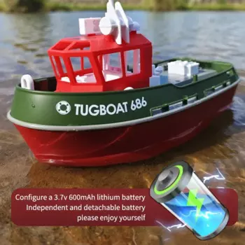 1:72 Rc Tugboat 686 симуляция Красного огня лодка 2,4g долгая выносливость Беспроводная электрическая модель пульта дистанционного управления игрушка уличная рыболовная лодка