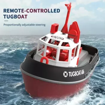 1:72 Rc Tugboat 686 симуляция Красного огня лодка 2,4g долгая выносливость Беспроводная электрическая модель пульта дистанционного управления игрушка уличная рыболовная лодка