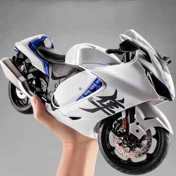 1:9 SUZUKI HAYABUSA модель мотоцикла игрушка корпус из сплава резиновые шины рулевая подвеска модели двигателя крутой свет коллекция подарок для мальчика