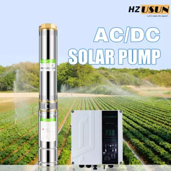1 HP DC AC Солнечный погружной малоточный струйный насос для полевых сельскохозяйственных ирригационных систем, большой объем, солнечный разбрызгиватель, насос