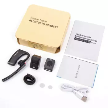 1 комплект ABS черная Беспроводная Bluetooth-гарнитура K Head Bluetooth, подвесные наушники для Baofeng 5R