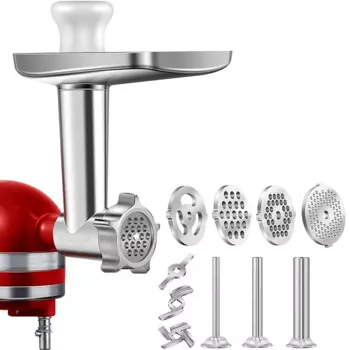 1 комплект металлической насадки для мясорубки для миксеров Kitchenaid, насадка для мясорубки в комплекте