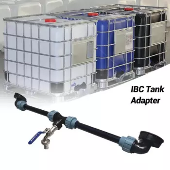 1 комплект, Новый адаптер для крана резервуара IBC с 1 трубкой и 2 изогнутыми разъемами, сменный Соединительный клапан, Садовые принадлежности