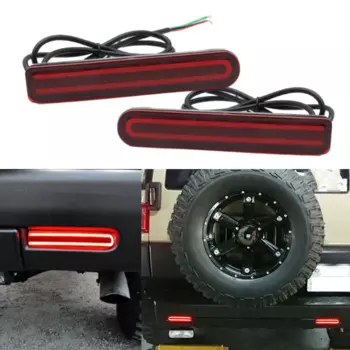 1 комплект светодиодных фонарей заднего бампера автомобиля для Toyota FJ Cruiser 2007 2008-2017, версия США, отражатель указателя поворота, стоп-сигнал, красный