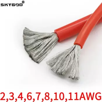 1 метр, термостойкий кабель 11 10 8 7 6 4 3 2 AWG, гибкая высокотемпературная медная линия