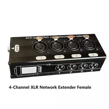 1 пара 4-канальных 3-контактных XLR аудио и по сети удлинитель кабеля, DMX512 удлинитель сетевого сигнала 1 штекер + 1 гнездо