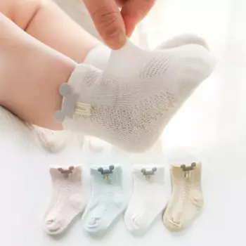 1 пара, тонкие сетчатые короткие носки для детей 0-3 лет