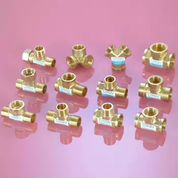 1 шт 1/2 "3/4" латунный Тройник, прямая труба, редуктор, адаптер, соединительная труба, Соединительная труба