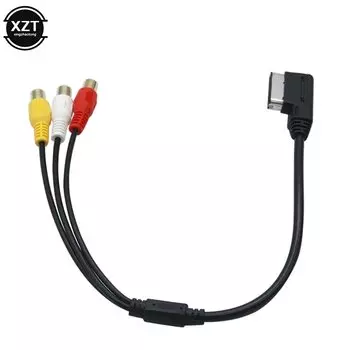 1 шт. адаптер для кабеля VW для Audi AMI AUX A3 A4 A6 A7 A8 Q5 Q7 R8 AMI MMI RCA 3RCA DVD видео аудио вход провод автомобильный аксессуар