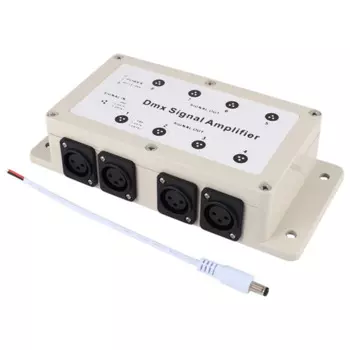 1 шт. Dc 12-24 В 8-канальный выход Dmx Dmx512 светодиодный контроллер усилитель сигнала пластиковый разветвитель распределитель для домашнего оборудования