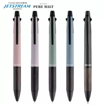 1 шт. многофункциональная шариковая ручка UNI JETSTREAM 4 + 1, механические ручки, зернистость из чистого солода, матовый дуб, цветок, ограниченная серия