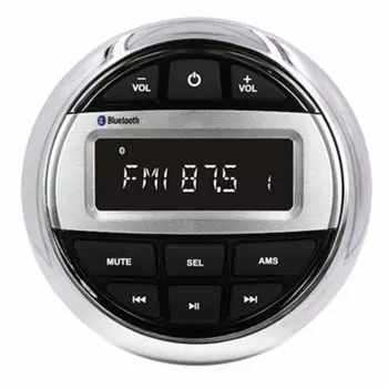 1 шт. Морской Стерео радиоприемник для лодки с Bluetooth, водонепроницаемый черный пластик + металл для яхты, манометра, квадроцикла, тележки, мотоцикла