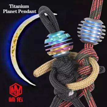 1 шт. Подвеска из титанового сплава серия планеты EDC нож шарик зонт из бисера оригинальный плетеный браслет DIY