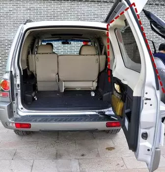 1 шт. резиновая задняя дверь для Pajero V60, уплотнительная резина для Montero V70 с зажимами, защитная резиновая уплотнитель для Shogun Mr 437186