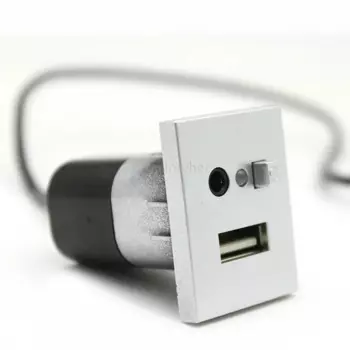 1 шт. серебристый вход USB AUX мини-кабель USB слот интерфейсный кнопочный переключатель для Ford Focus 2 Mk2 2009 2010 2011