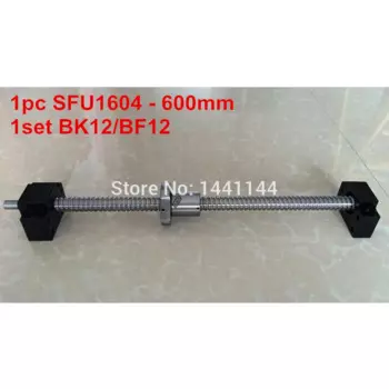 1 шт. SFU1604 - 600 мм шариковый винт с BK12/BF12 Концевая обработка + 1 комплект BK12/BF12 поддержка части ЧПУ