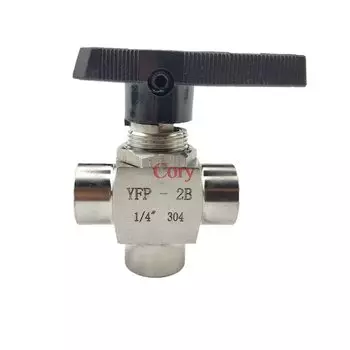 Трехходовой шаровой кран G1/8"-G3/4" BSP нержавеющая сталь 304