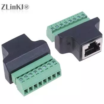 1 шт. высокое качество RJ45 к винтовой терминальный адаптер RJ45 гнездовой к 8 контактный разъем RJ45 Сплиттер для CCTV DVR CCTV аксессуары