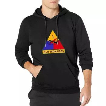 1st Armored Division Old Ironsides (Армия Сполучених Штатов) Пуловер с капюшоном Мужская одежда с капюшоном оверсайз