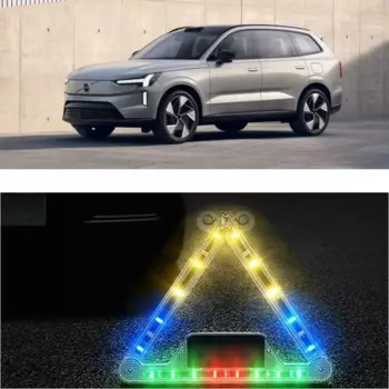 1x автомобильные аксессуары, фотовспышка с солнечной батареей для volvo EM90 EX90 EX30, концепция перезарядки
