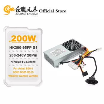 200-240 В 200 Вт импульсный источник питания PC9024 HK300-95FP S1 для Acbel B50r1 B500 B505 B510 W6000I W4600I W2600I PC9024