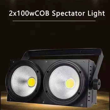 200 Вт Блейндер для аудитории Par Cob Light Светодиодный блиндер Белый прожектор Сценическое освещение DJ Chang RGBW 2x100 Вт Par Light
