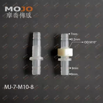 2020 MJ-7-M10-8 прямое соединение от 7 мм до 8 мм до M10, наружная резьба, фитинг для труб, 100 шт./партия
