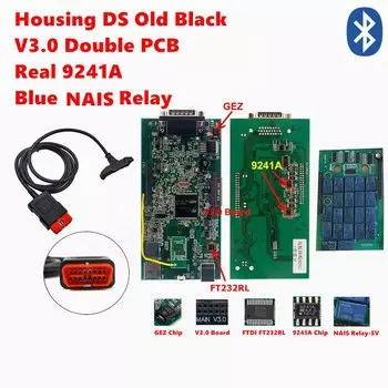 2021,11 Multidiag Pro TCS 2017,3 Bluetooth двойная печатная плата V3.0 NEC Реле реальный 9241A чип FTDI OBD2 диагностический инструмент новый VCI