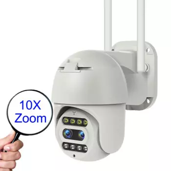 2021 Новое поступление 10X зум Carecam Pro Двойной объектив ночного видения наружная беспроводная камера безопасности WiFi CCTV PTZ IP