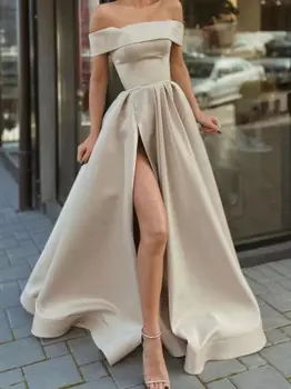2022 new Hot sale New Arrivals Fashion Sexy Slit Backless party Dress Women Elegant Long Evening Dress Pink dress