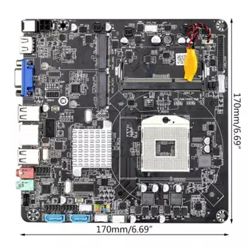 2022 новая материнская плата HM55B PGA988 для настольного ПК DDR3 SATA II ITX материнская плата для хоста/HTPC/рекламная машина/Радио 8 ГБ USB 2,0