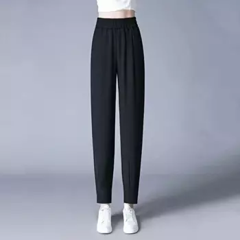 2023 New Summer Fashion Casual Loose and Simple Commuter Elastic Waist Versatile Slim Oversize Women's Suit Harlan Pants